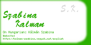 szabina kalman business card